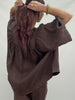 Gemini by Helen | Linnetopp med v-ringning Brun